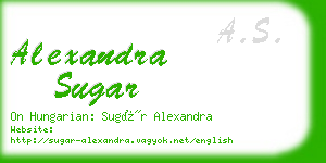 alexandra sugar business card
